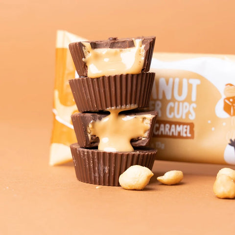 Praline BIO cu cremă de arahide și caramel sărat, Naughty Nuts