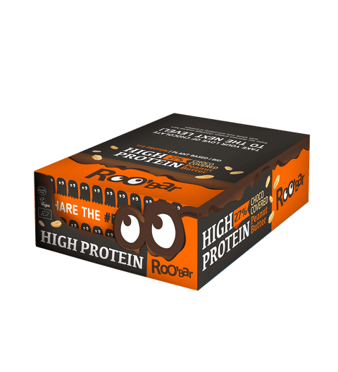 Baton proteic BIO cu ciocolată și arahide - 27% proteine