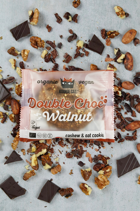 Biscuit BIO cu dublă ciocolată și nuci – Kookie Cat