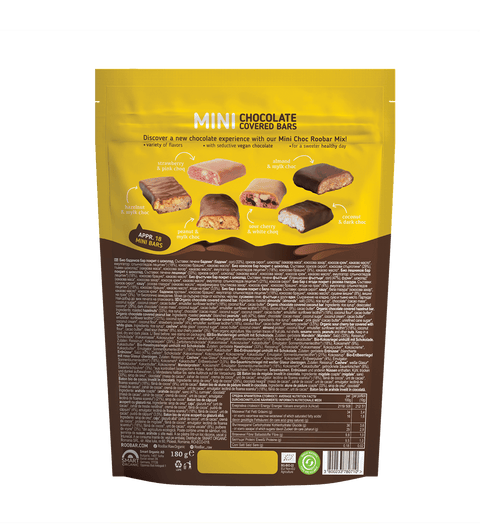 Mix BIO de mini batoane cu ciocolată – 6 arome Roobar