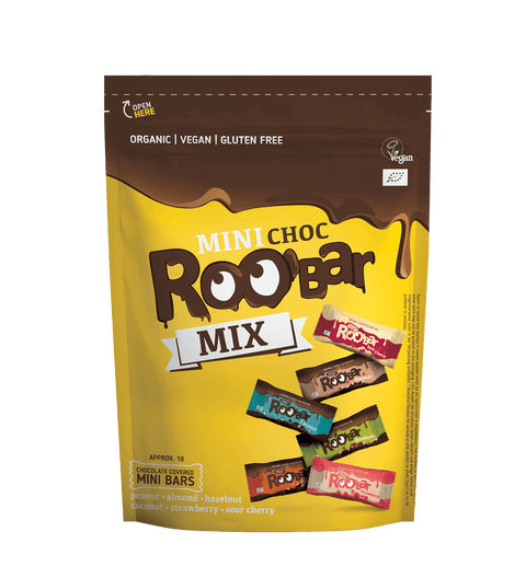 Mix BIO de mini batoane cu ciocolată – 6 arome Roobar