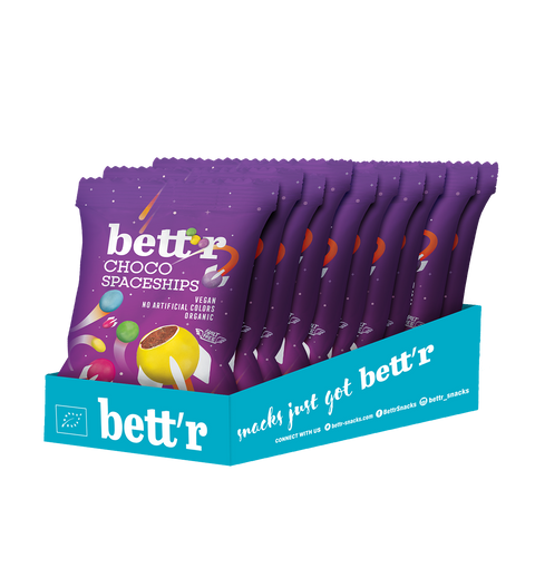 Bomboane Color Choco Spaceships Bio Vegan Bett'r